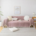 HANDONTIME Soild Couch Covers for Dogs Pink-Purple Sofa Covers Boho Cover for Sofa 3 Seats Chenille Sofa Throw Cover Mauve Sofa 