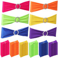 Newwiee 24 Pieces Mexican Theme Stretch Chair Sashes Dining Spandex Chair Sashes Bands with Buckle for Wedding Event Fiesta Part