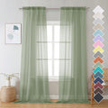 OVZME 2 Pieces Bedroom Curtains 96 Length for Farmhouse, Voile Drapes Light Airy Window Decor for Patio Door Living Room Bedroom