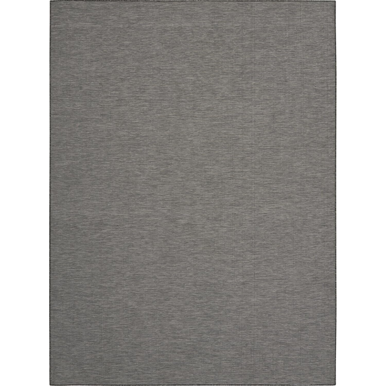 Nourison Positano Indoor/Outdoor Charcoal 10 x 14 Area Rug, Easy Cleaning, Non Shedding, Bed Room, Living Room, Dining Room, B