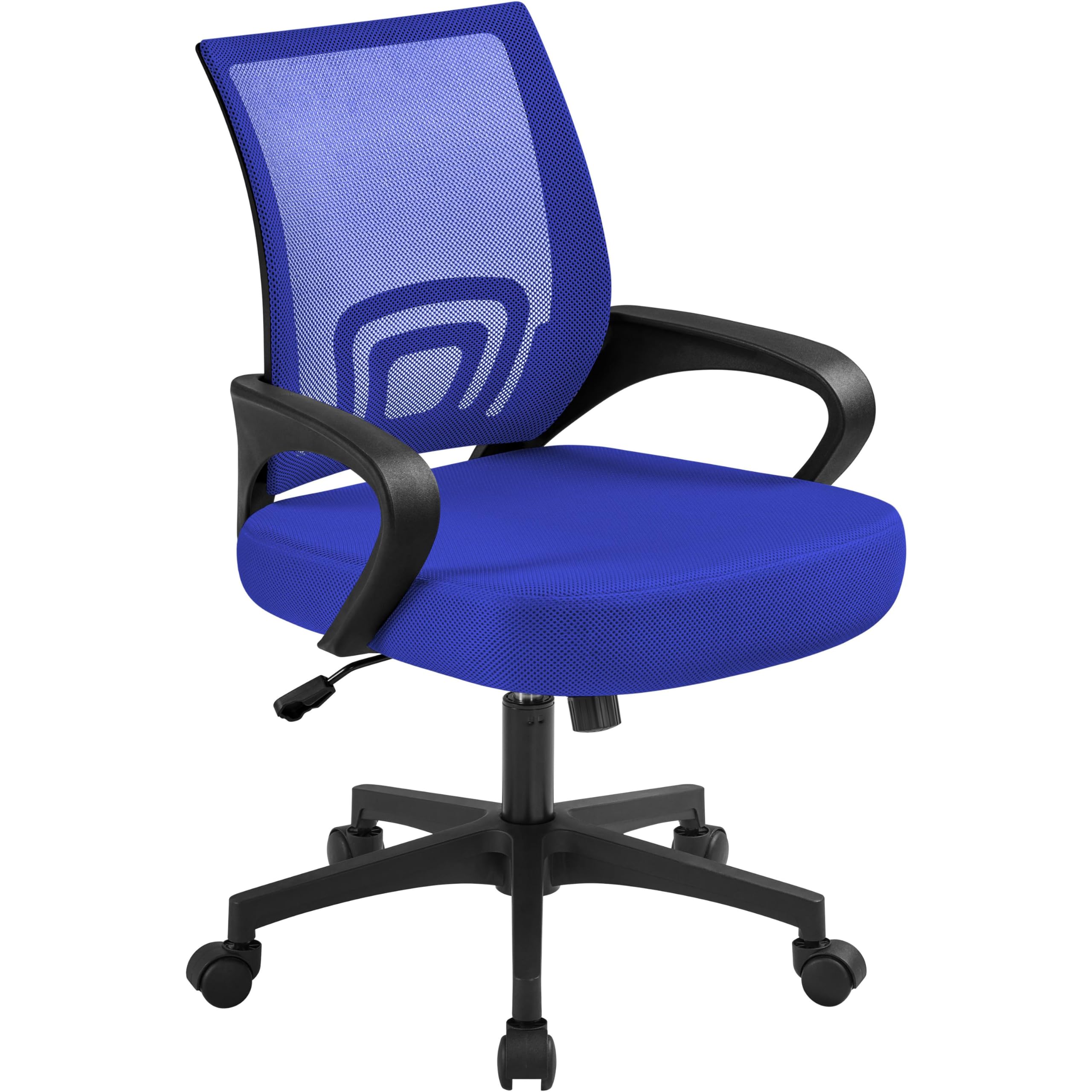 Topeakmart Executive Desk Chair Ergonomic Mesh Back Office Chair Adjustable Work Chair with Lumbar Support and Swivel Rolling Wh
