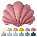 Ashler 3D Throw Pillows Shell Shaped Accent Throw Pillow, Soft Velvet Insert Included Cushion for Couch Bed Living Room, Pack of