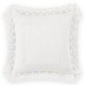 Laura Ashley Home - Throw Pillow with Envelope Closure, Elegant Home Decor for Bed or Sofa (Annabella White, 18 x 18)