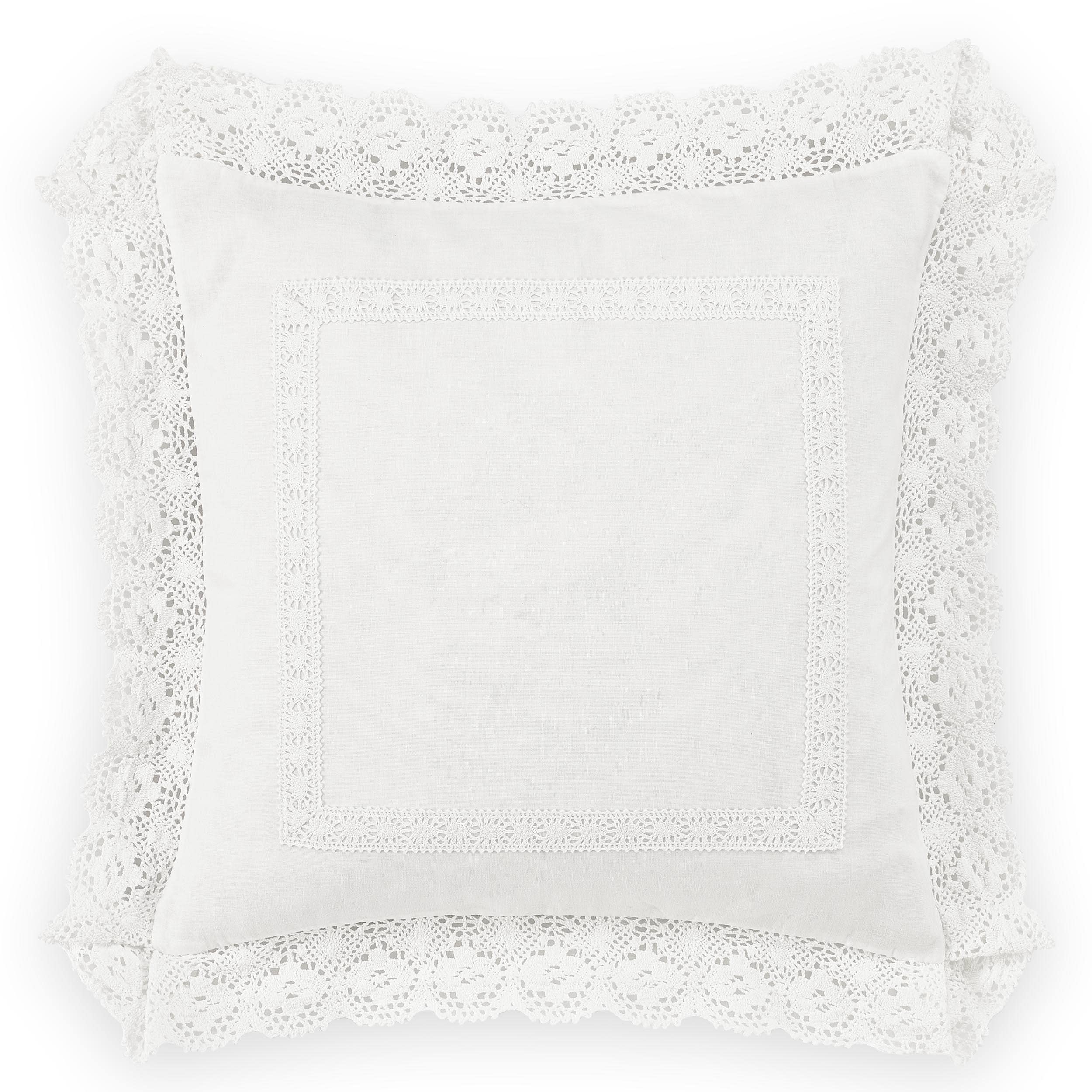 Laura Ashley Home - Throw Pillow with Envelope Closure, Elegant Home Decor for Bed or Sofa (Annabella White, 18 x 18)