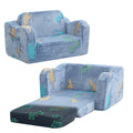 MeMoreCool Toddler Chair Comfy 1-3 Years Old, Kids Couch for Playroom, Convertible Glowing Dinosaur Flip Out Sofa, Kids Furnitur