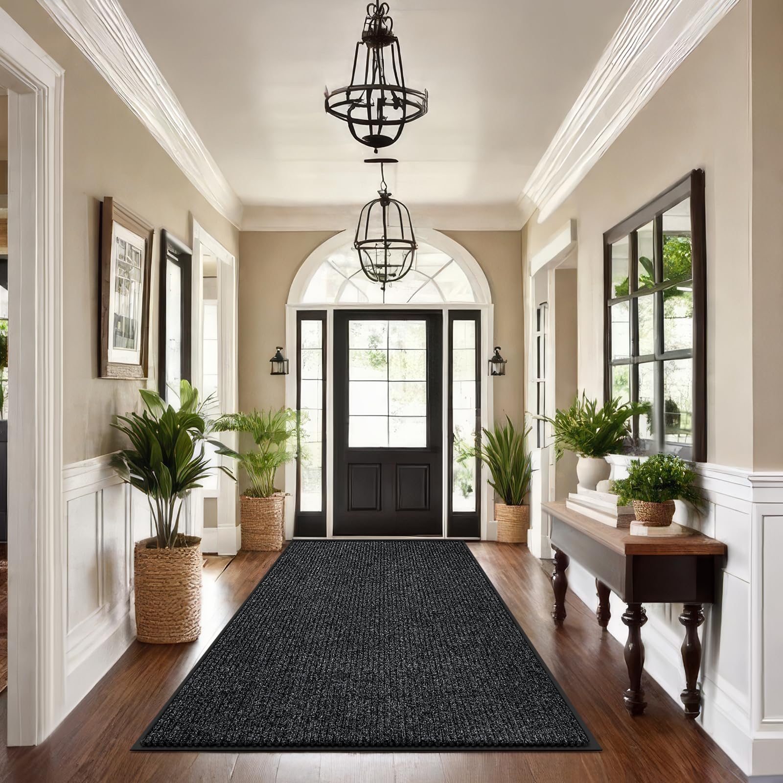 Vicwe Indoor Outdoor Door Mat, 3x6 Heavy Duty Front Door Mat, Non-Slip Washable Doormats Entrance Mats, Dirt Resistant and Abs