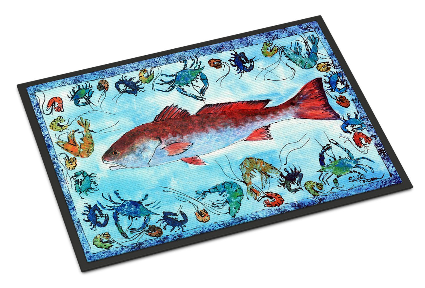 Carolines Treasures 8087-JMAT Fish Red Fish Indoor or Outdoor Doormat, 24 x 36, Multicolor