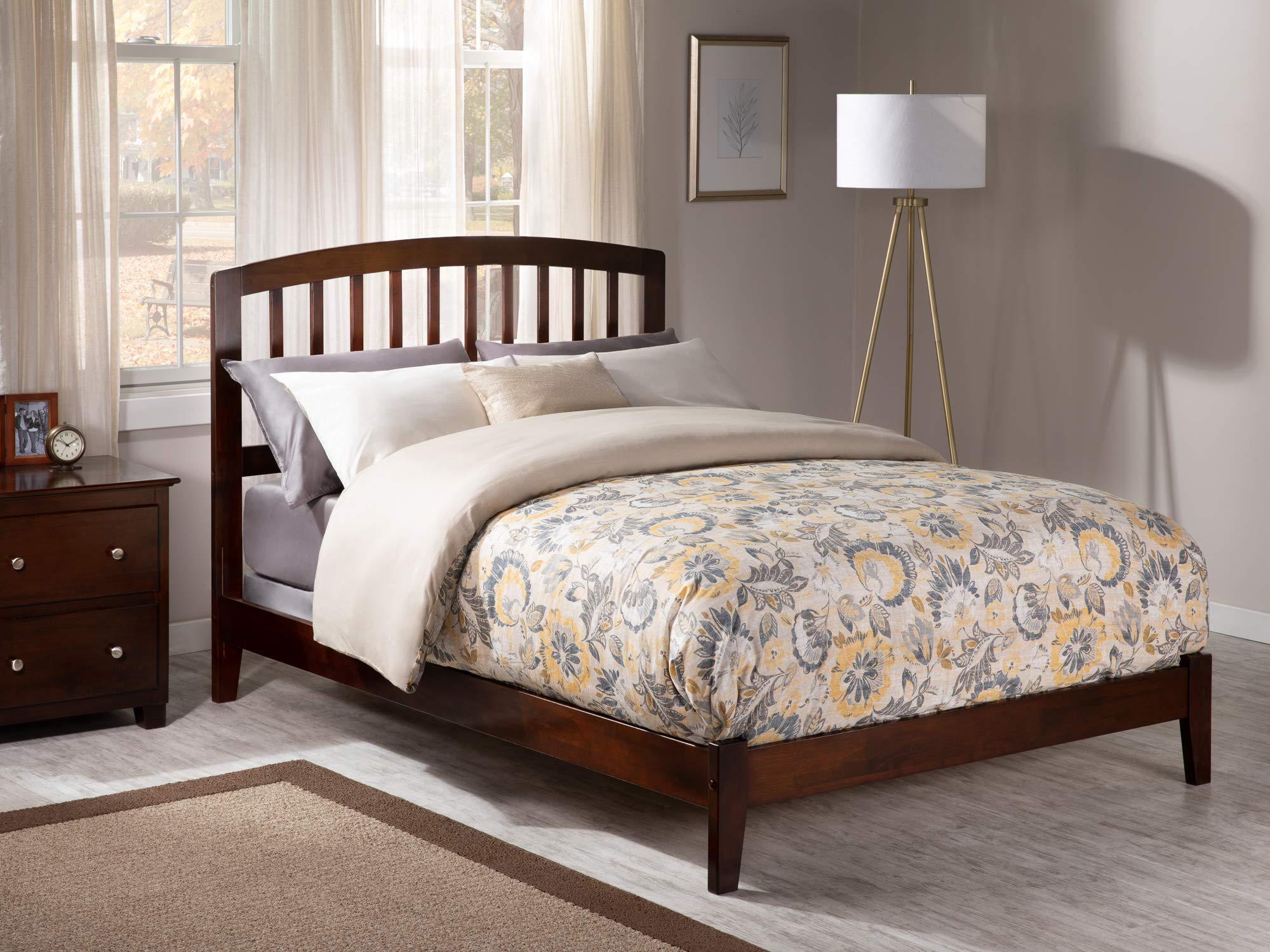 AFI, Richmond, Low Profile Wood Platform Bed, Full, Walnut