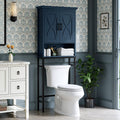Baztin Over The Toilet Storage Cabinet, Over Toilet Storage with Door Above Toilet Storage Cabinet Freestanding Space Saver Behi