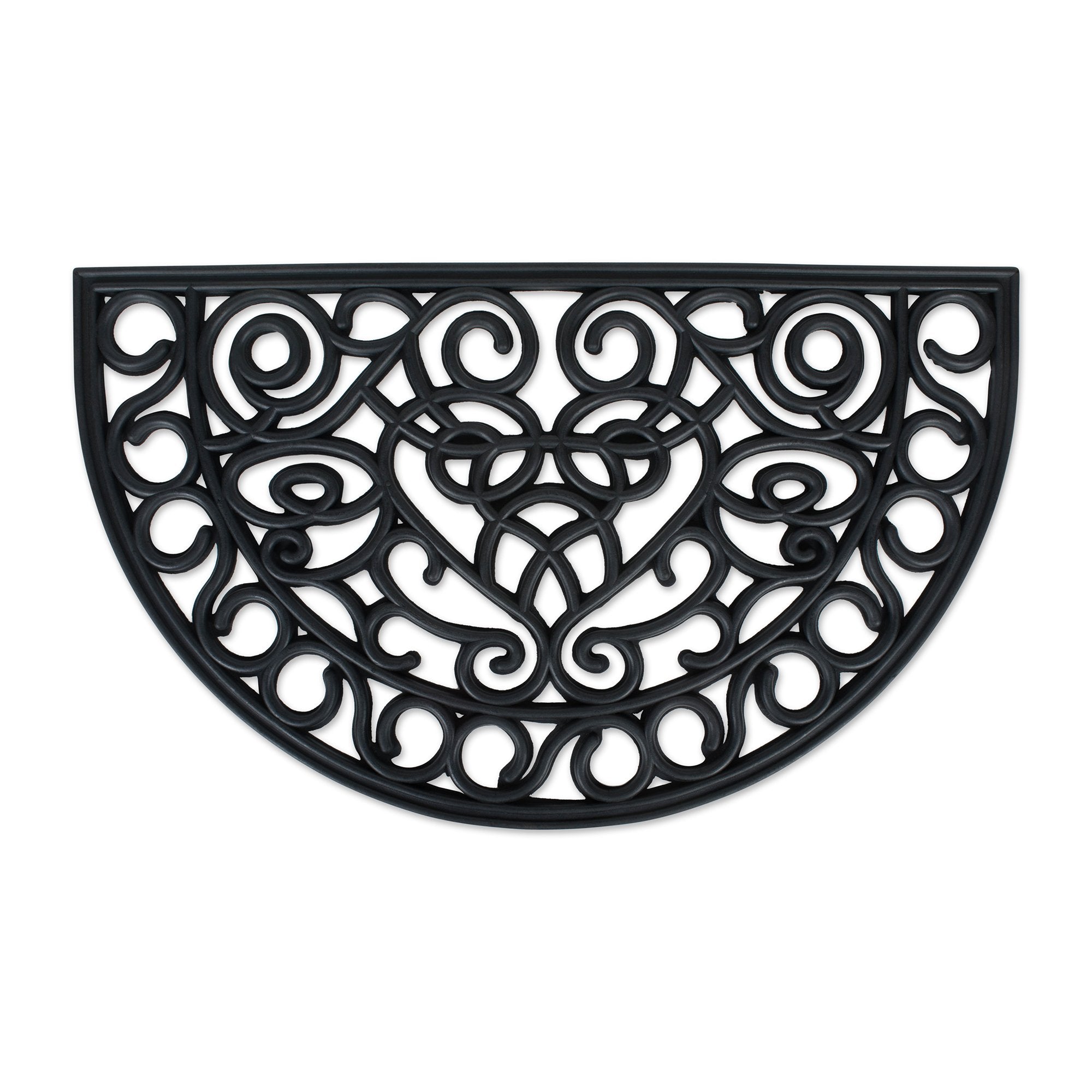 DII Rubber Doormats Collection All Weather, 18x30, Iron Heart