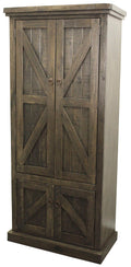 American Heartland MFG. Rustic Double Door Pantry, Rustic Driftwood