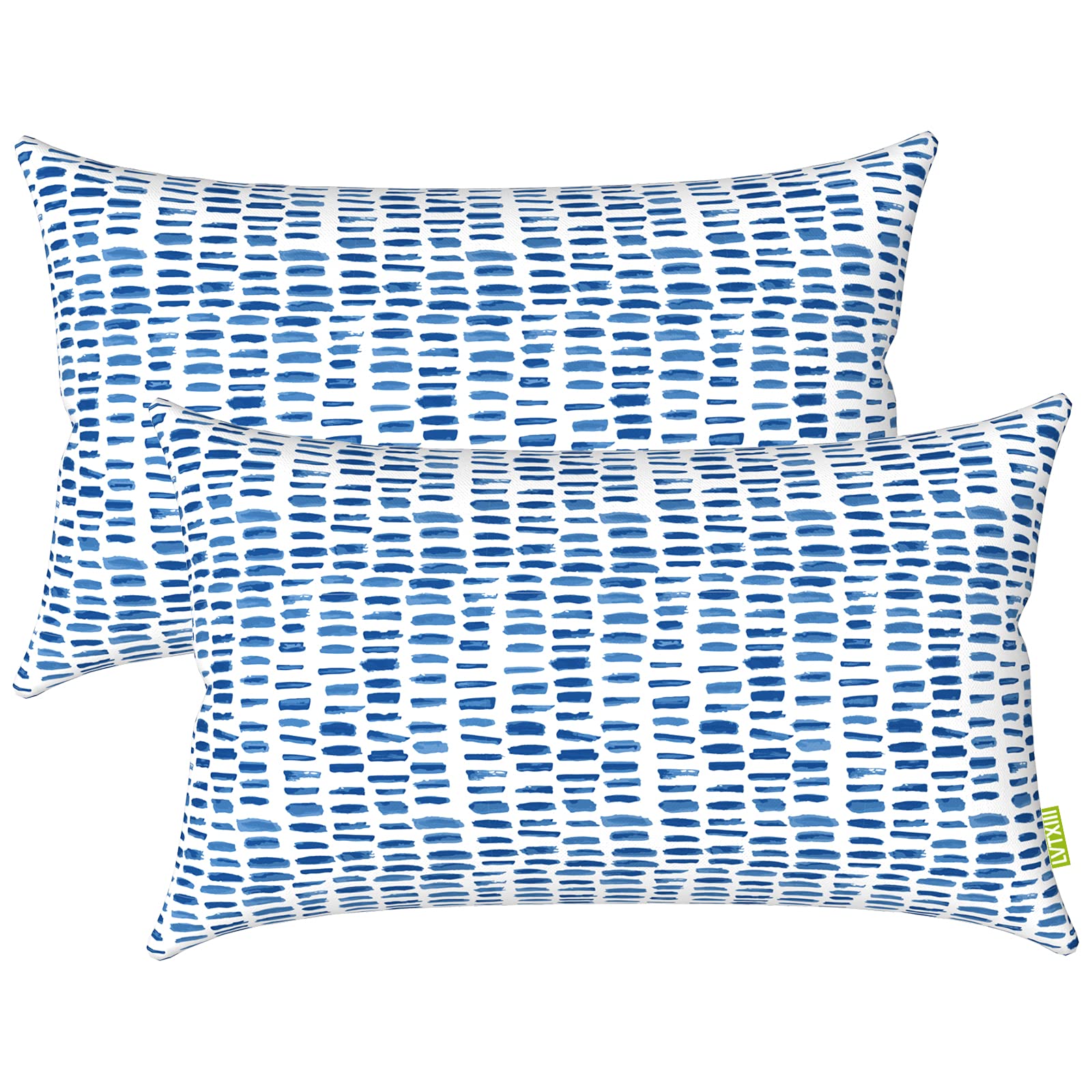 LVTXIII Outdoor Lumbar Pillow Covers ONLY, Patio Decorative, Fluffy Fade-Resistant Cushion Cases for Home Balcony and Garden, 12