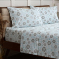 Mellanni Cotton Flannel Sheet Set - Double Brushed for Added Softness & Comfort - Deep Pocket Fitted Sheet up to 16 - 4 Piece Se