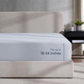 Nestl Extra Deep Pocket Full Fitted Sheet, Ice Blue Full Size Fitted Sheet Only, 1800 Microfiber Fitted Bed Sheet, Ultra Soft Fu