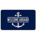 MIXDING Welcome Aboard Anchor Anchor Funny Quotes Entrance Door Mat 17x30 Inch Doormats Decor, Nautical Lake House Front Door Po