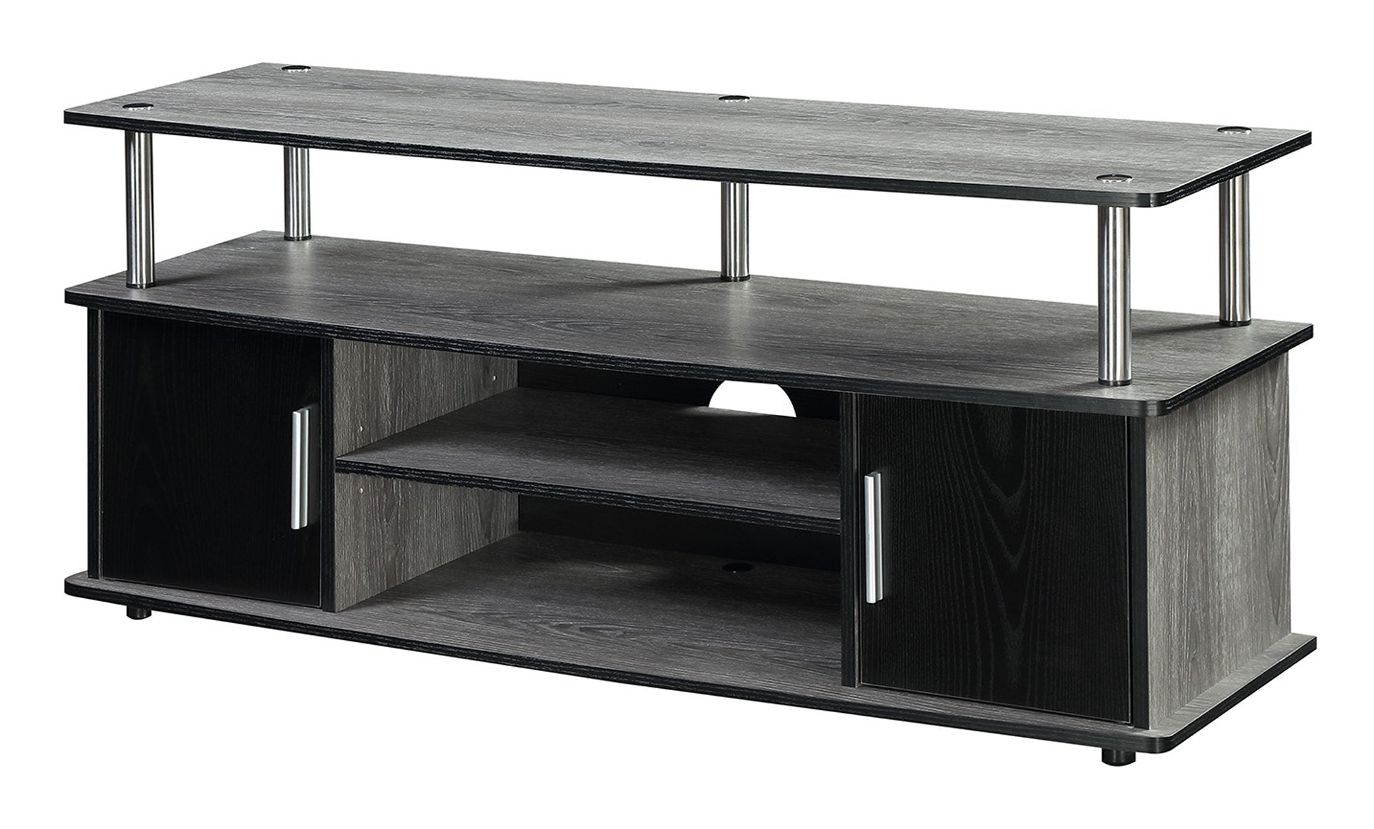 Convenience Concepts Designs2Go Monterey Stand Family Entertainment Center with Storage Cabinets and Shelves, Modern TV Console 