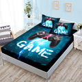 HOSIMA Gaming Bedding Gamepad Fitted Sheet Twin Size and Gamer Bedding Sets for Boys Used to Gamer Room Decor,1 Fitted Sheet+2 P