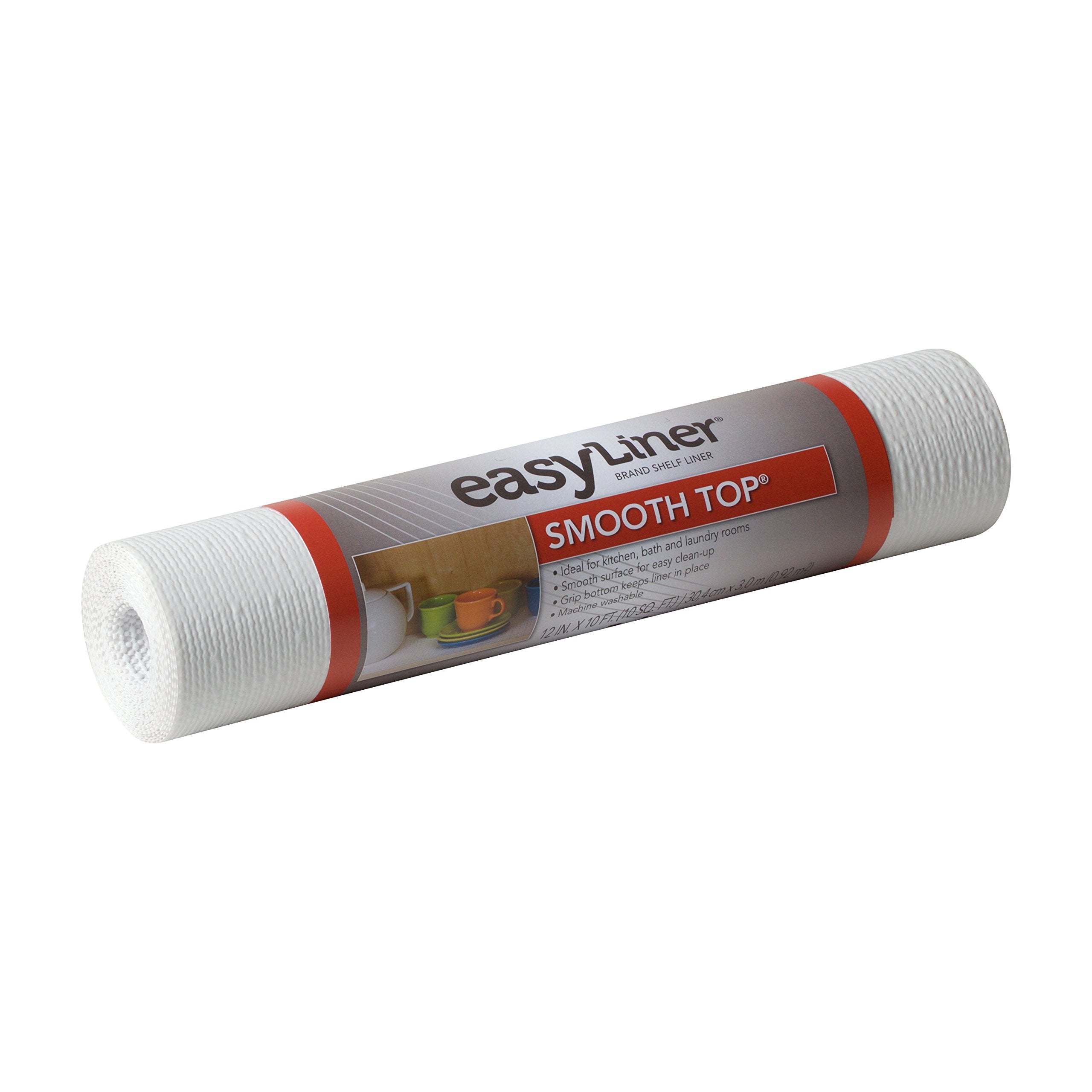 Duck Smooth Top EasyLiner, 12-inch x 10 Feet, White