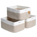 NaturalCozy Storage Baskets 16.8   x13   x7.6    Cotton Rope Woven Baskets for Organizing 3-Pack | Toy Storage Bins | Basket for