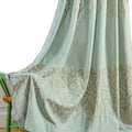 VOGOL 2 Panels Branch Embroidered Faux Linen Grommet Curtains Drapes for Bedroom Living Room, Farmhouse Window Curtains Panels, 