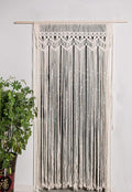 Hysunland Macrame Doorway Curtains Room Divider Hallway Closet Door Curtain Grommet Drapes for Bedroom Window Bohemian Decor, 82