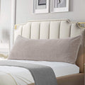 Reafort Ultra Soft Sherpa Body Pillow Cover/Case with Zipper Closure 21x54 (21x54 Body Pillow Cover, Taupe)