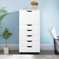 Naomi Home Drawer Dresser Storage Cabinet for Makeup Dresser Tall Chest of Drawers, Drawer Chest Makeup Cabinet with Wheels Wood