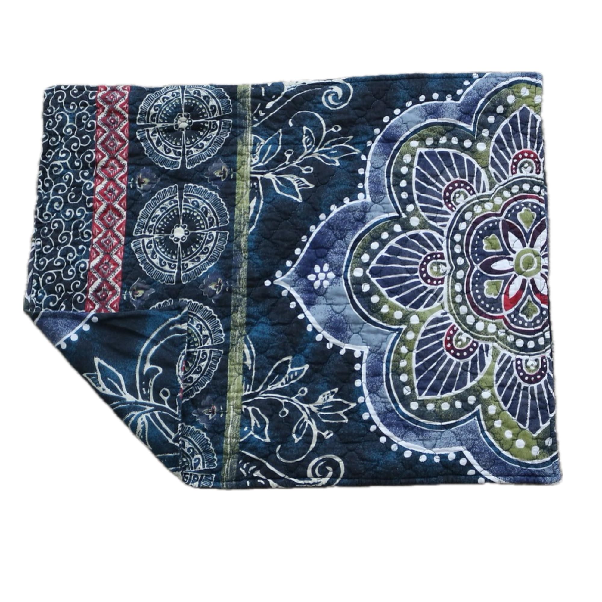 Barefoot Bungalow Twyla Quilted Pillow Sham,1 Count, Standard, Midnight