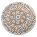 DII Outdoor Rugs Collection Reversible Woven, 5 Round, Taupe Floral