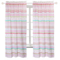 Cozy Line Home Fashions Pink Greta Pastel Polka Dot Window Curtain Panel Set of 2, 84 inch Long - 2 Piece