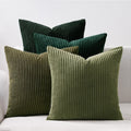 Topfinel Corduroy Throw Pillow Covers Pack of 2 Gray 16x16 No Insert with Hidden Zipper | Decorative Cushion Covers for Fall, Ha