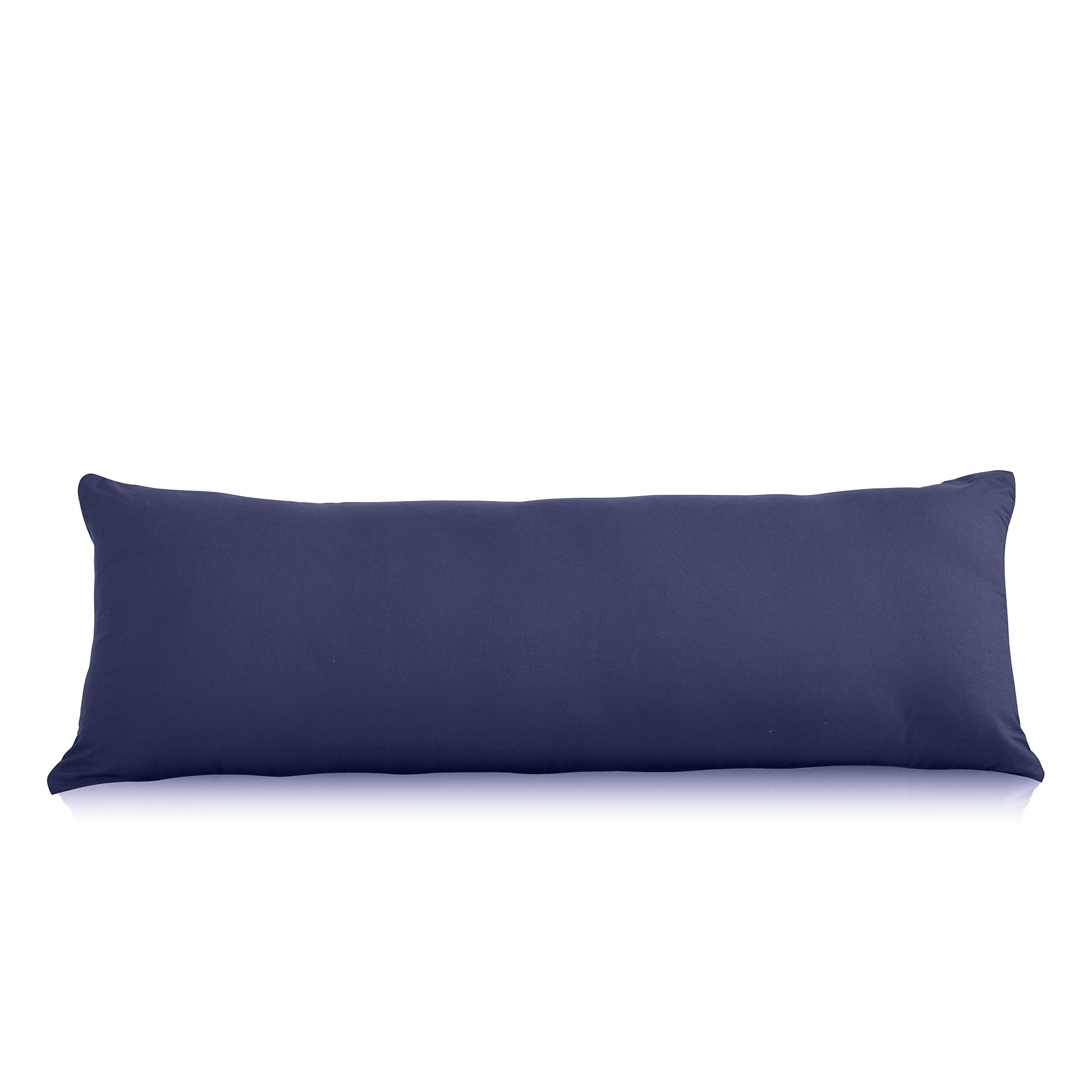 EVOLIVE Ultra Soft Microfiber Body Pillow Cover/Pillowcases 21x54 with Hidden Zipper Closure (21x54 Body Pillow Cover, Navy)