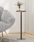 TUTOTAK Tall Round Side Table, Small End Table, Beside Table, Drink Table, Pedestal Side Table, livingroom, Brown TB01BB065