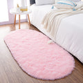 Noahas Fluffy Pink Rugs for Bedroom Girls,2.6 x 5.3 Oval Shaggy Fuzzy Living Room Carpet,Soft Area Rugs for Kids Room,Thick Pl