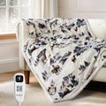 blunique Heated Blanket Throw Electric Blanket - Fast Heating Blanket with 10 Heat Settings & 10 Hours Auto Off, Cozy Soft Fleec