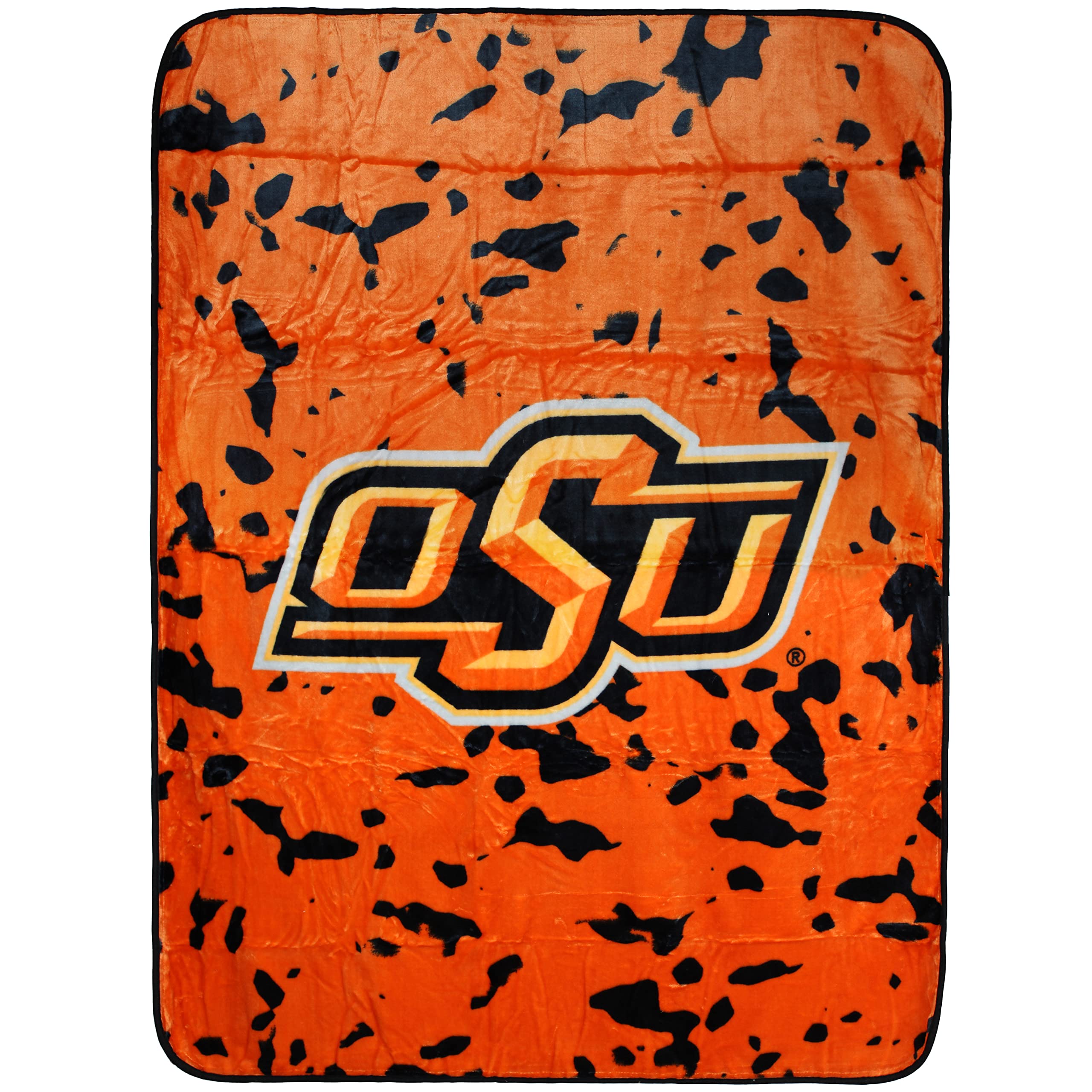 College Covers Everything Comfy Oklahoma State Cowboys Soft and Warm Huge Raschel Throw Blanket, 86 x 63