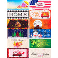 Timgle 12 Pcs Interchangeable Door Mat Seasonal Welcome Doormat Holidays Funny Non Slip Backing Mat Decorative Front Door Mats 
