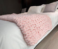 Chunky Knit Blanket Throw 48 x71 , Chenille Throw Blankets, Handmade Warm & Cozy Blanket Couch Bed Home Decor, Soft Breathable F