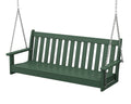 POLYWOOD Vineyard 5-Foot Porch Swing, Heavy Duty HDPE Outdoor Hanging Bench, Patio Swing for Adults Kids, Deck Garden Furniture,