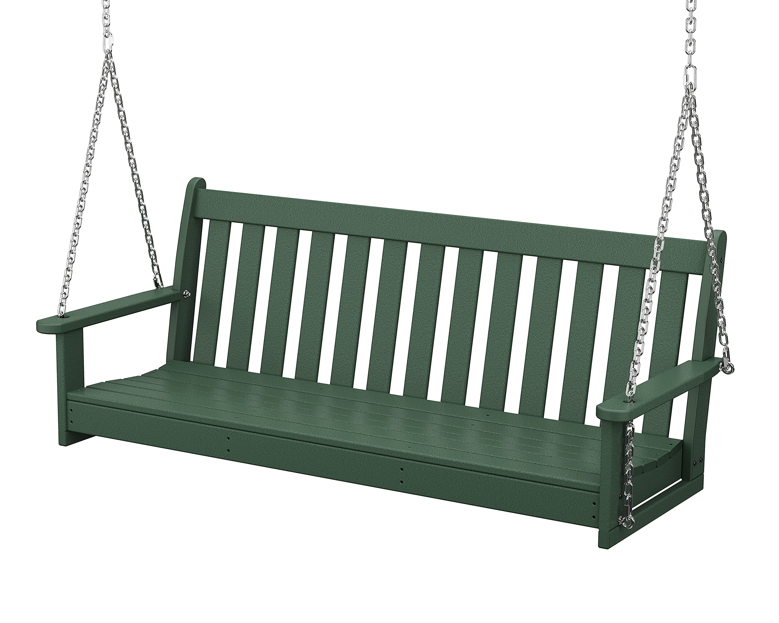 POLYWOOD Vineyard 5-Foot Porch Swing, Heavy Duty HDPE Outdoor Hanging Bench, Patio Swing for Adults Kids, Deck Garden Furniture,