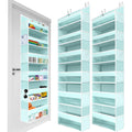 HOMELUX THEORY 2 PC Heavy Duty Over the Door Organizer 55x14x6.7, 6 Large Front & 12 Side Pockets, Hanging Storage Closet Door O