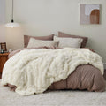 Bedsure GentleSoft Fluffy Cream Blankets Queen Size for Bed, Thick Sherpa Faux Fur Fleece Fuzzy Plush Winter Warm Heavy Soft Ful