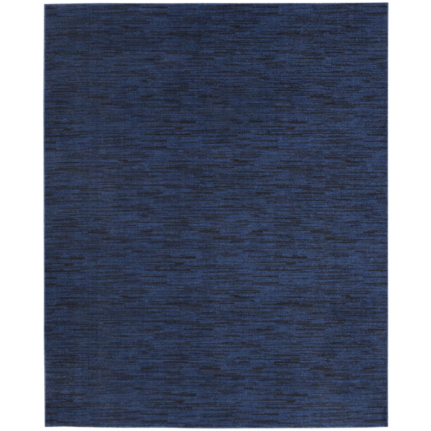 Nourison Essentials Indoor/Outdoor Midnight Blue 7 x 10 Area Rug, Easy Cleaning, Non Shedding, Bed Room, Living Room, Dining R