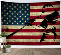 LB Sports Tapestry for Boys Room Baseball Wall Tapestry American Flag Wall Hanging Poster for Living Room Bedroom Dorm and Birth