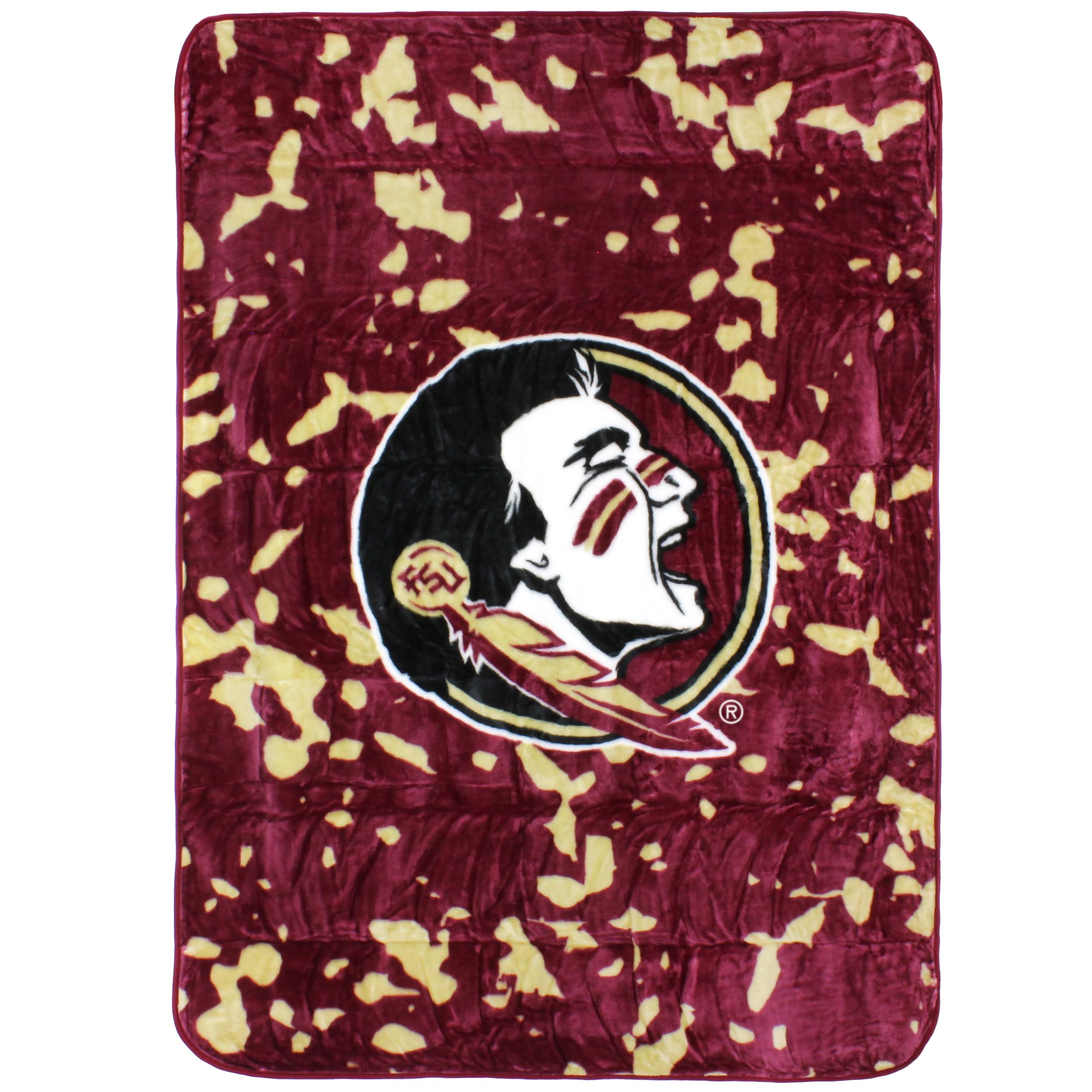 College Covers Everything Comfy Florida State Seminoles Soft and Warm Huge Raschel Throw Blanket, 86 x 63