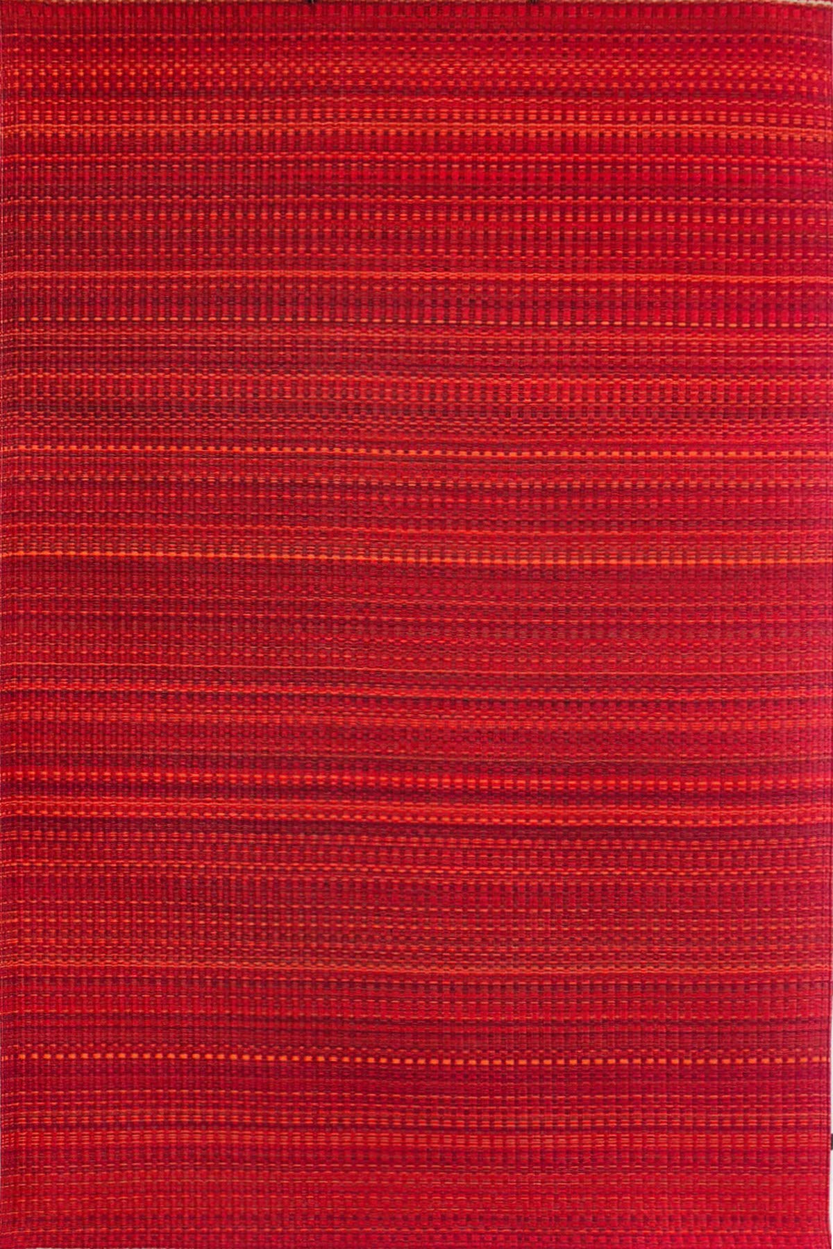 Mad Mats Geometric Outdoor Rug, Reversible Plastic Mat (6 x 9, Mix - Warm Red)
