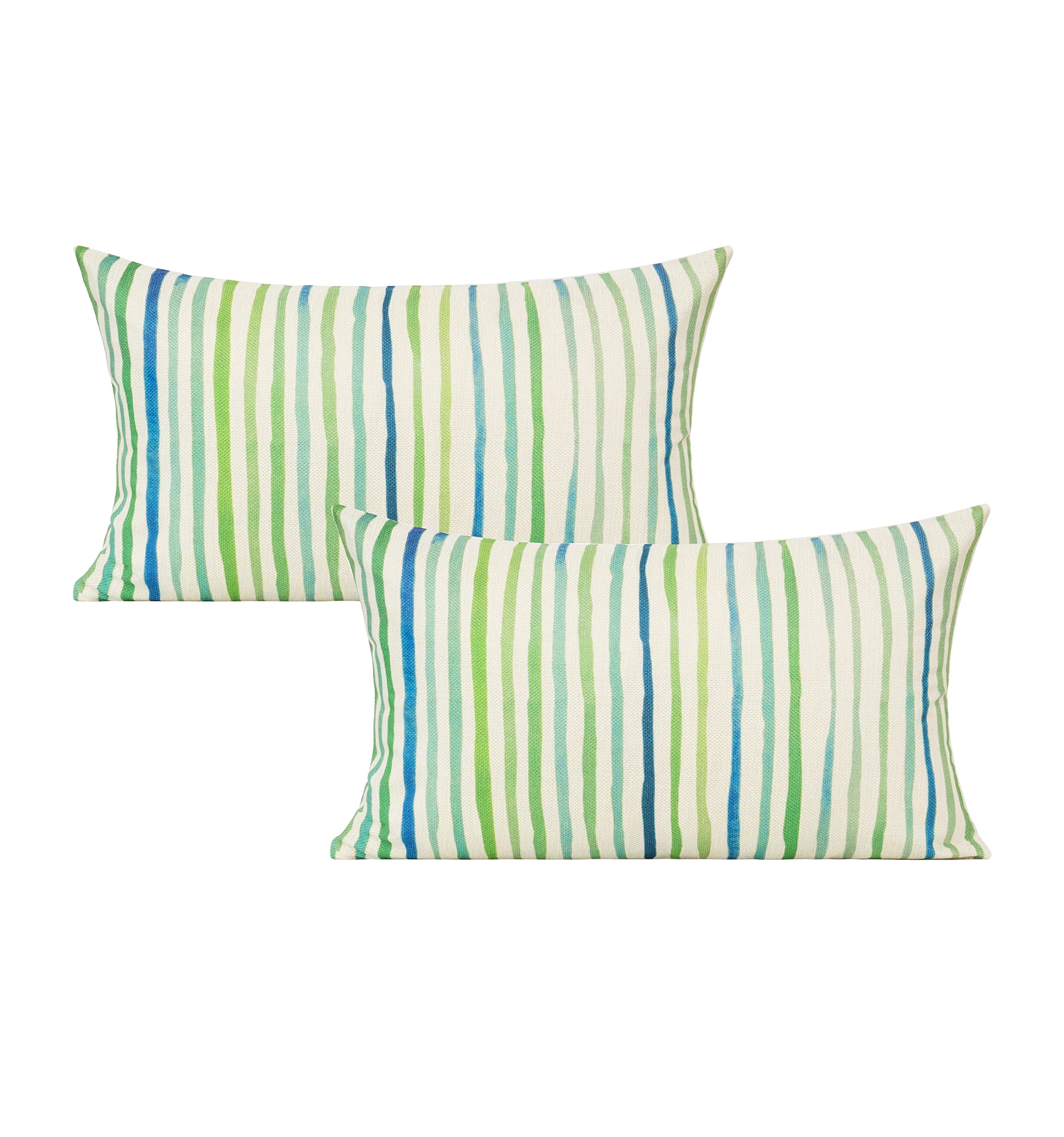 All Smiles 12 x 20 Lumbar Throw Pillow Covers Set of 2 Outdoor Sage Green Decorative Spring Summer Decor Cushion Cases Garden Su