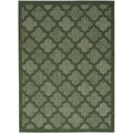Nourison Easy Care Indoor/Outdoor Green 4 x 6 Area Rug, Easy Cleaning, Non Shedding, Bed Room, Living Room, Dining Room, Backy