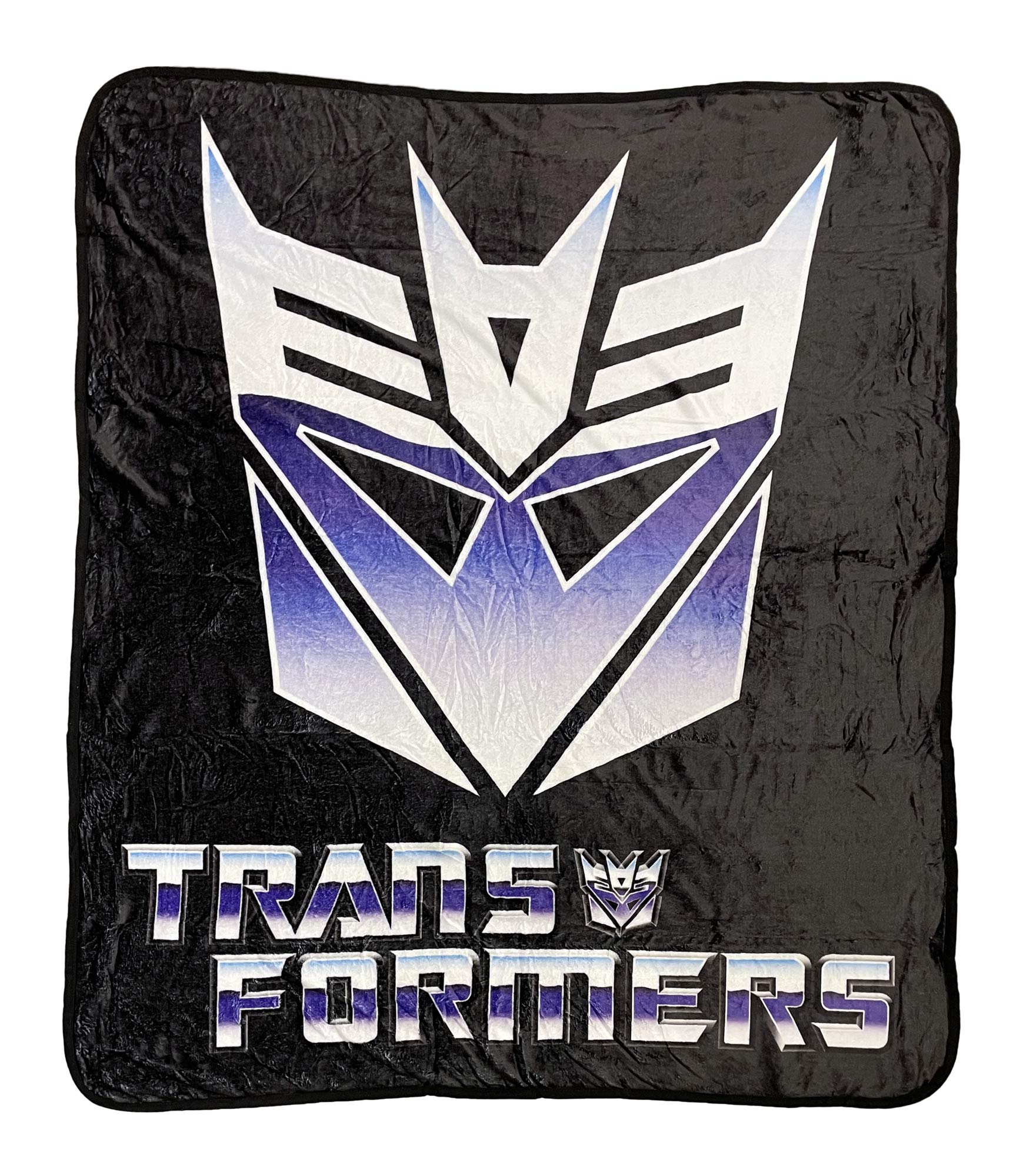 Transformers Hasbro Decepticon Symbol 80s Cartoon Printed Plush Throw Blanket