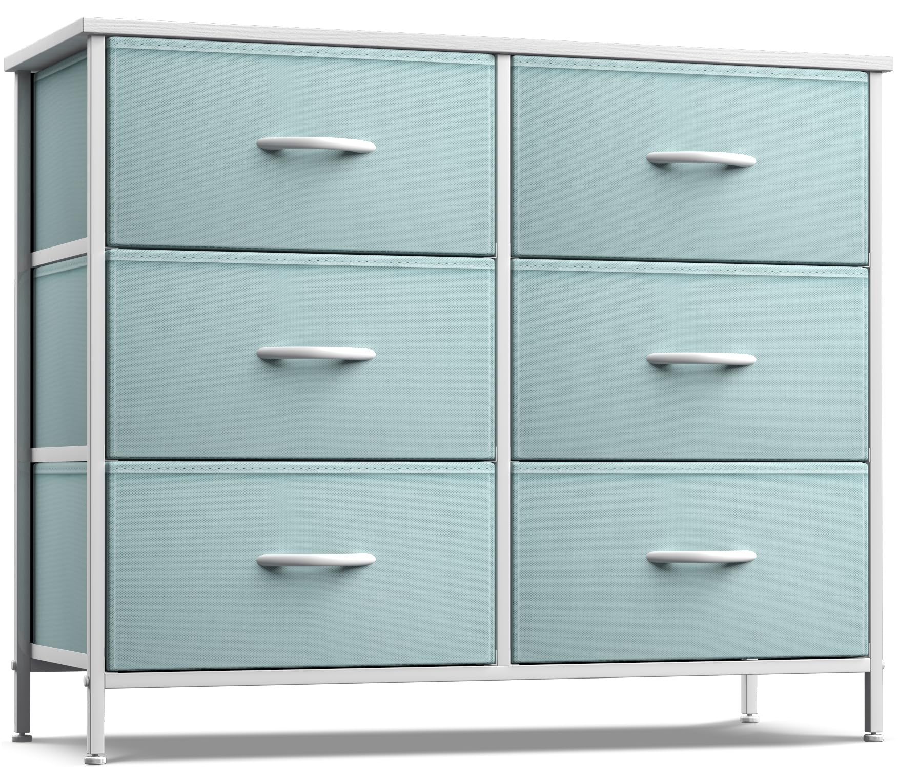 Sorbus Dresser with 6 Drawers - Furniture Storage Tower Unit for Bedroom, Hallway, Closet, Office Organization - Steel Frame, Wo
